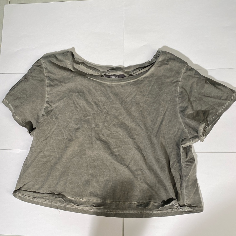 Grey crop top